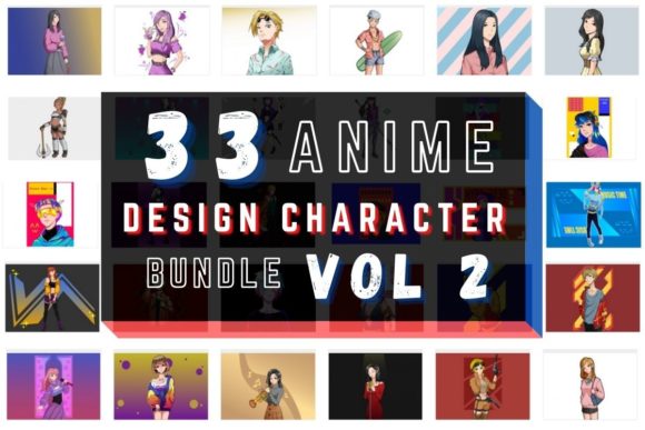 Download Anime Design Character Bundle Vol 2 - Premium Resources