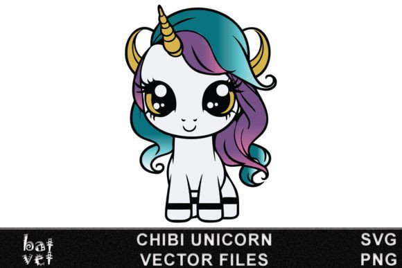 Download Chibi Unicorn Vector File Cute SVG Files - Premium Resources