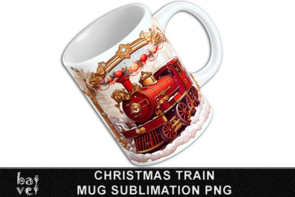 Download Christmas Train Mug Print Sublimation - Premium Resources